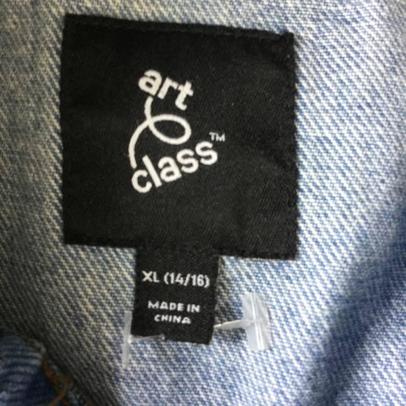 Art Class Denim Patch Vest Jean Vest Button Down Women’s XL - Picture 5 of 9